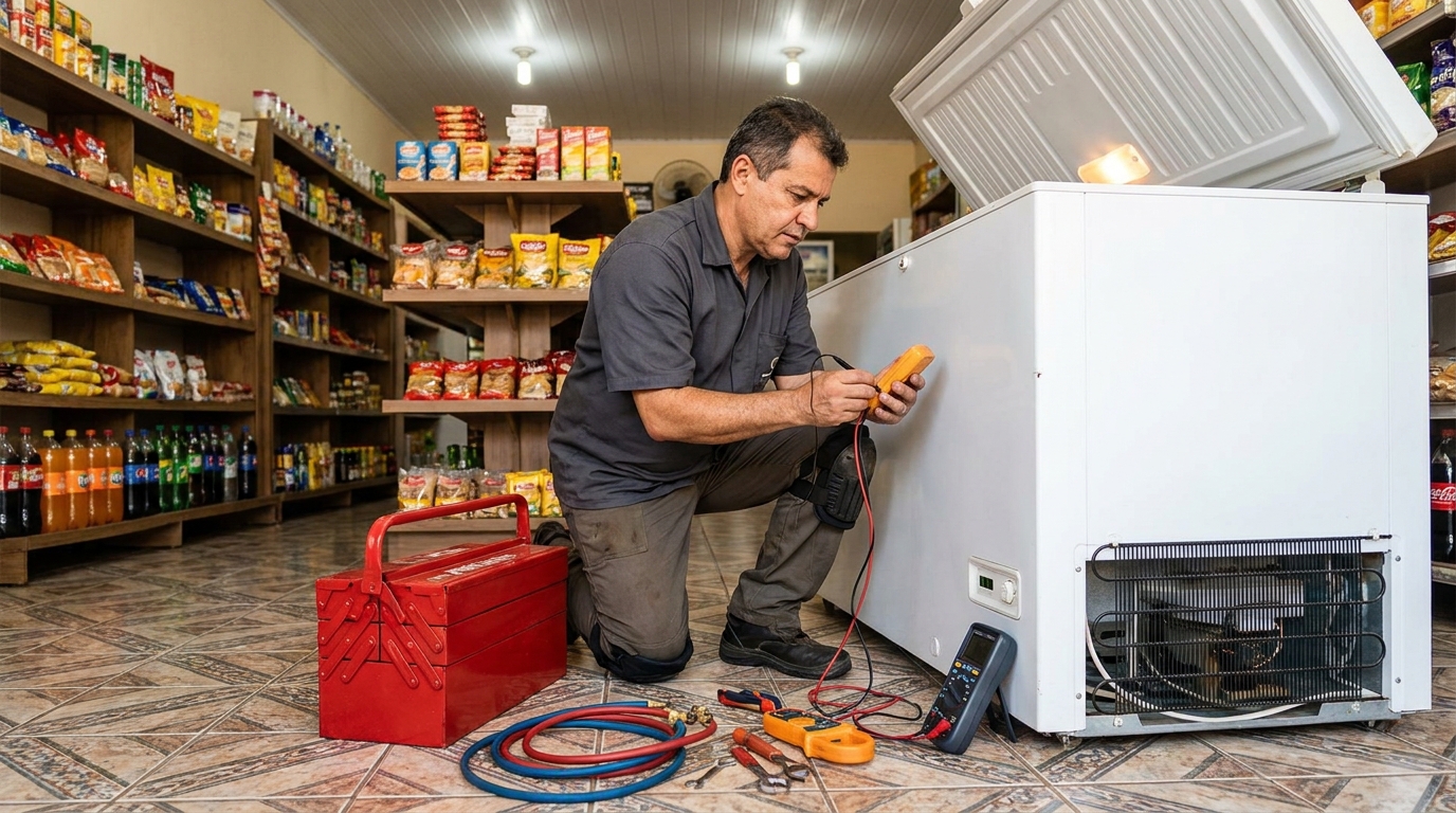 Recarga de gás em freezer em Anápolis‑GO